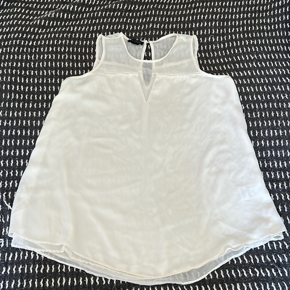 Metaphor White Sheer Yoke Tank/Blouse - Medium - Picture 2 of 11
